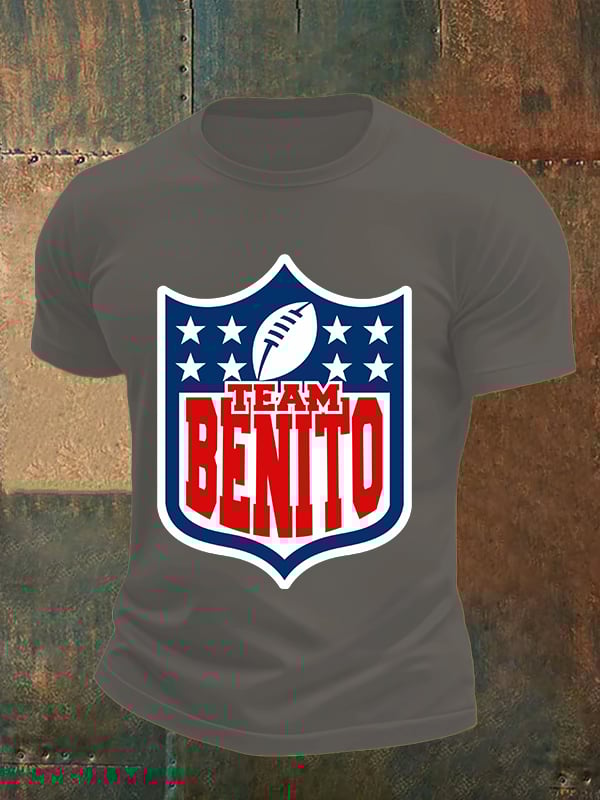 Men's Team Benito Puerto Rico Print Casual Tee