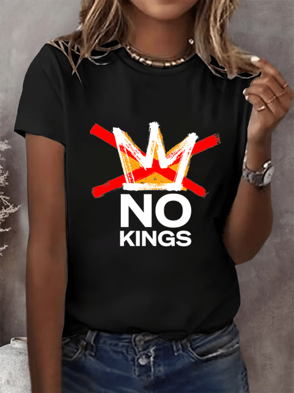 Women's America has No Kings Printed Casual T-Shirt