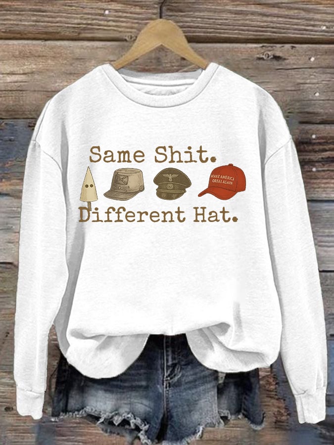 Women's Same shit Different costume Print Sweater