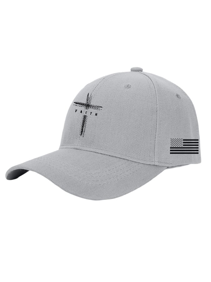 Unisex Faith&Flag Print Baseball Cap