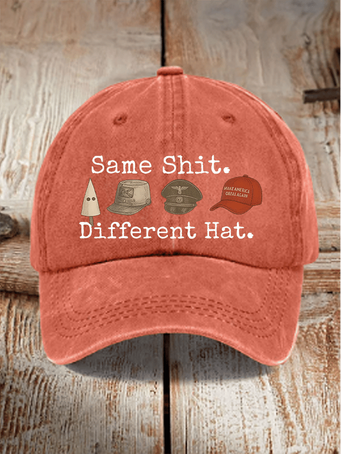 Unisex Same shit Different costume Print Hat