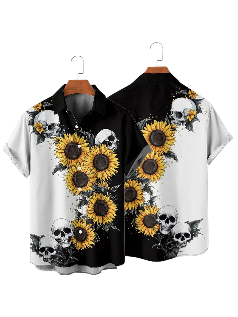 2026 Gothic Couple Outfit, Women's Skirt, Men's Button Up Shirt