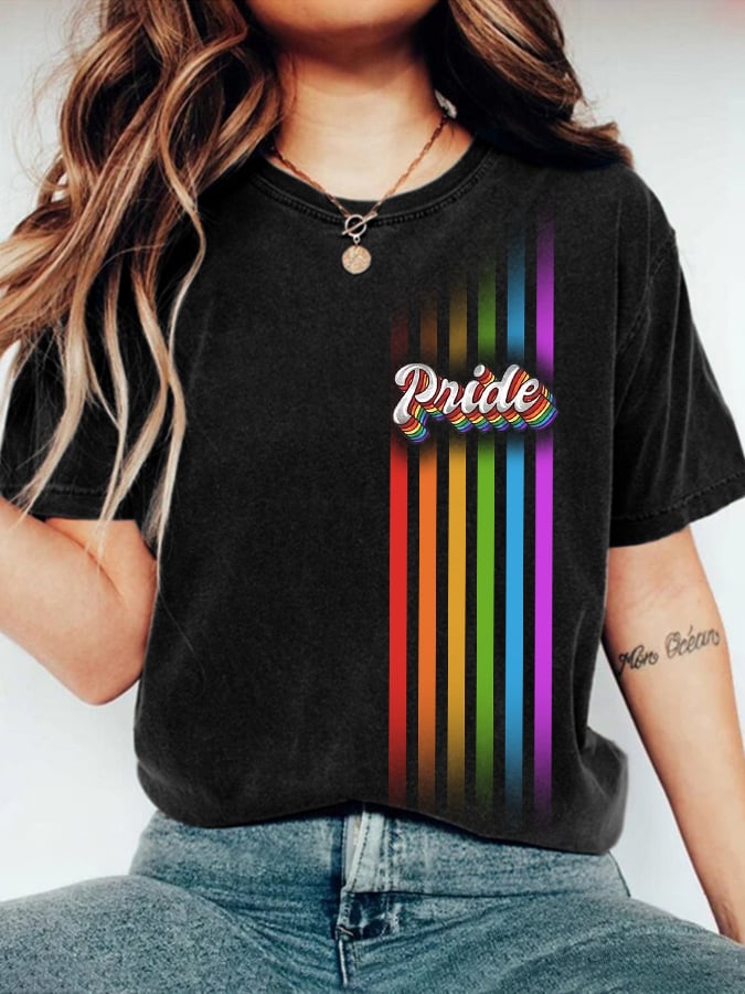 Retro LGBT Pride Print T-Shirt