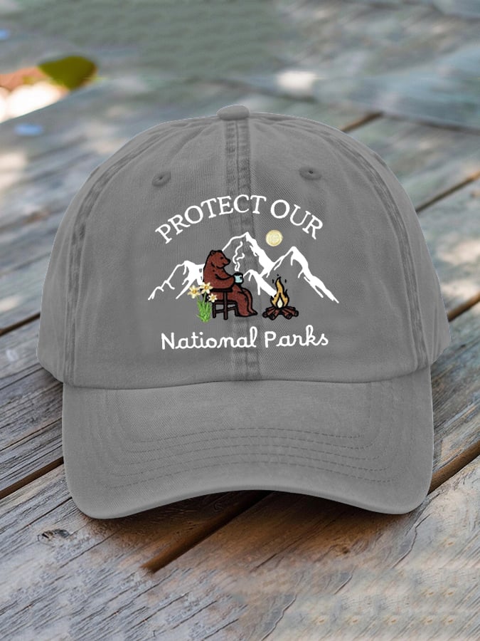 Unisex National Forest Park “Protect Our National Parks” Print Hat