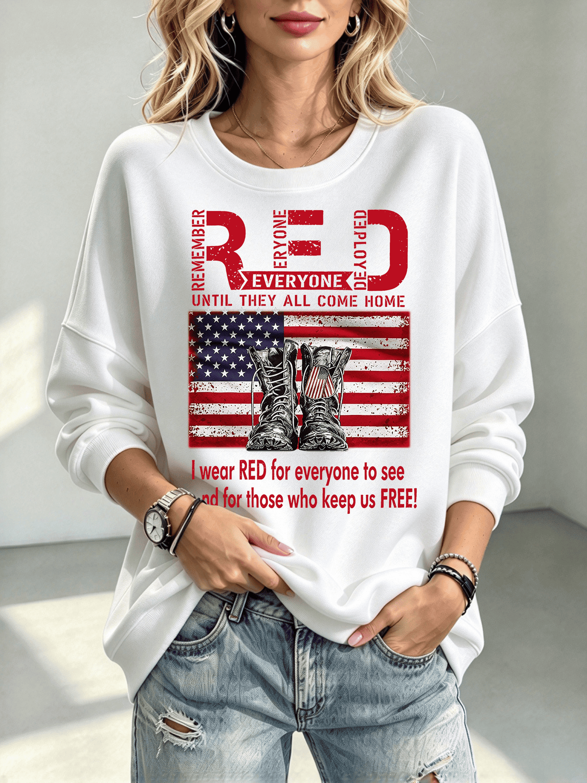 Women's Red Friday Veterans Sweatshirt