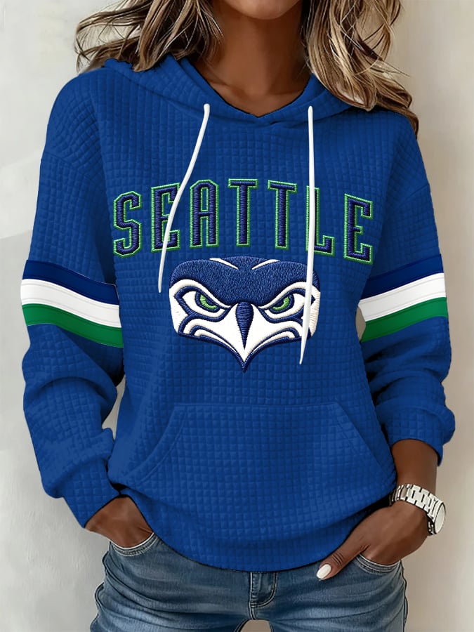 Women's Football Print Casual Sweatshirt