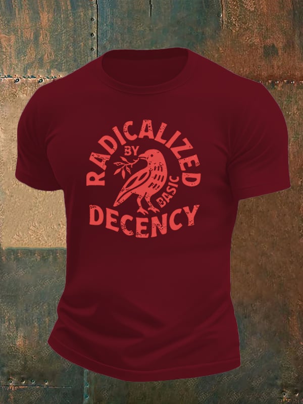 Men's Radicalized by Basic Decency Print T-Shirt