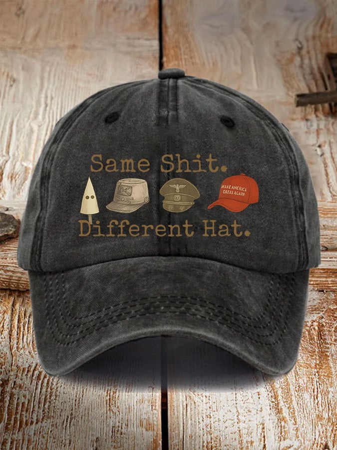 Unisex Same shit Different costume Print Hat