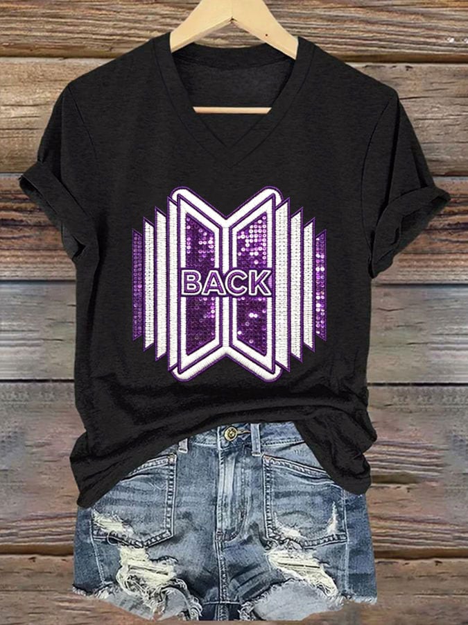 Women's K-pop Print Short-sleeved T-shirt