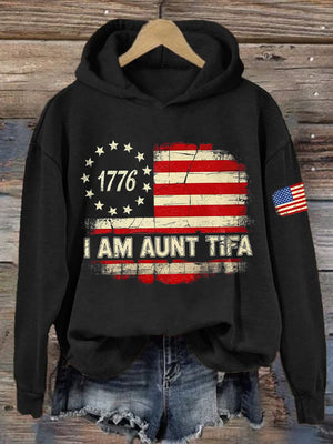 🔥Buy 3 Get 15% Off🔥Retro I Am Aunt Tifa Print Hoodie
