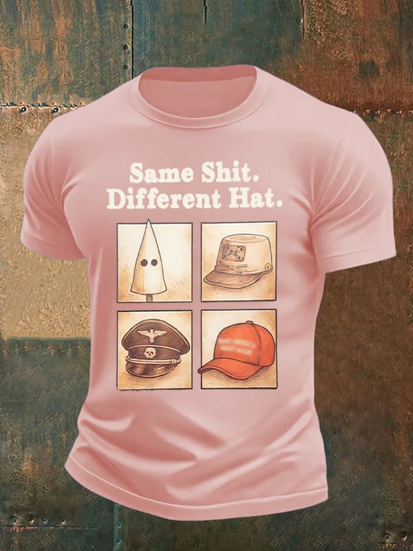 Men's Same Shit Different Hat Printed T-Shirt
