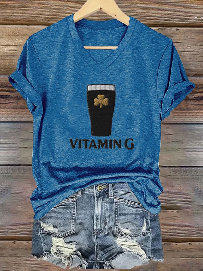 Women's Vitamin G Casual Printed Short-Sleeve T-Shirt