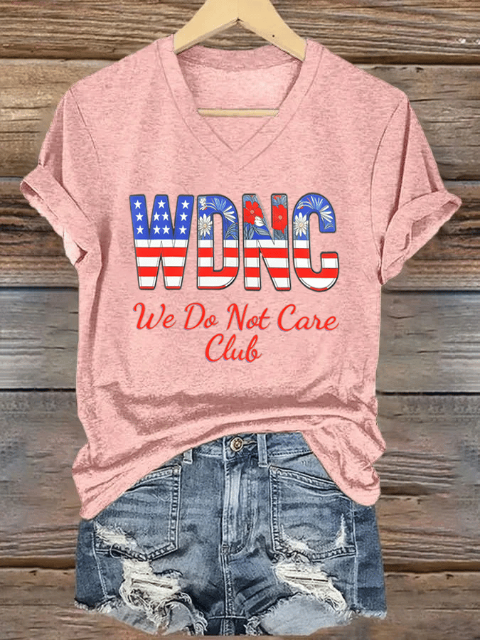 Women's Retro Funny Proud Member Of Club We Do Not Care Menopause Perimenopause Print T-Shirt