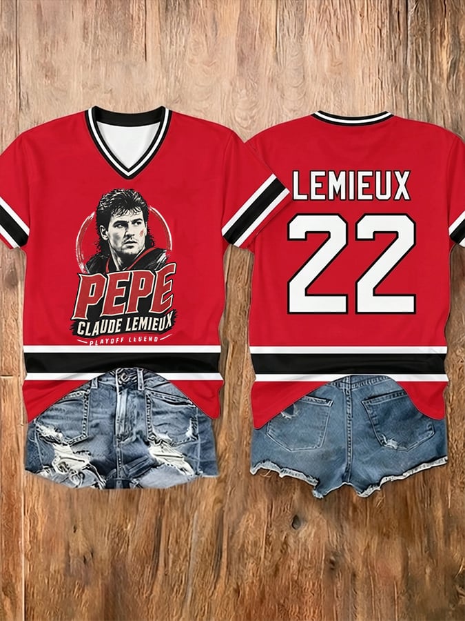 Women's Canadian Hockey Print Top