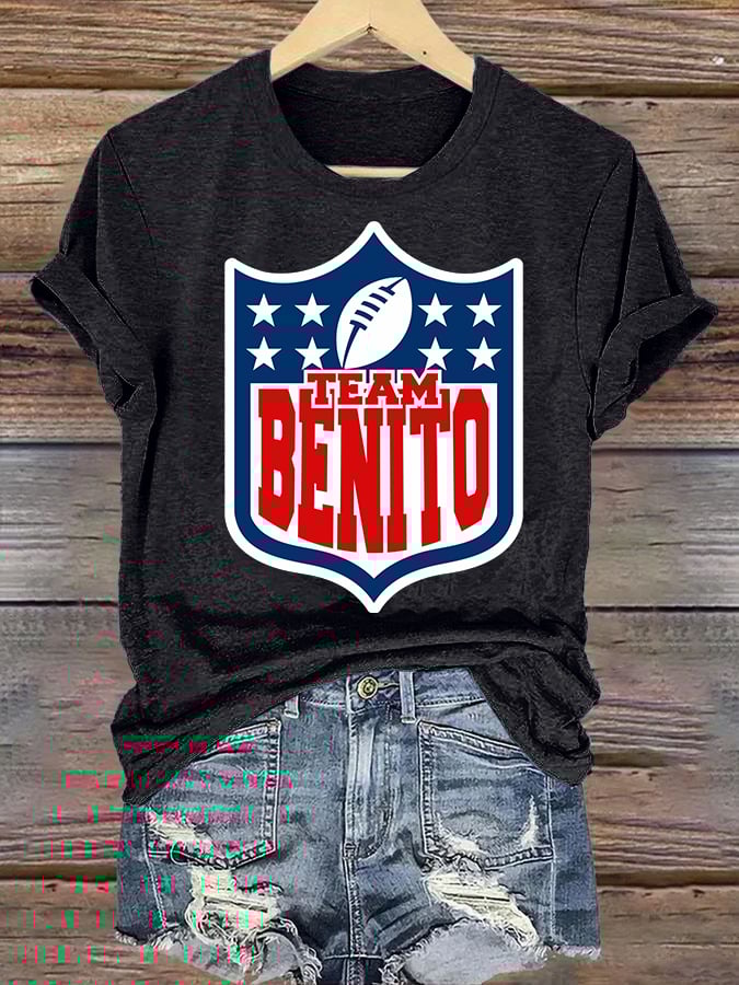 Women's Team Benito Puerto Rico Print Casual Tee