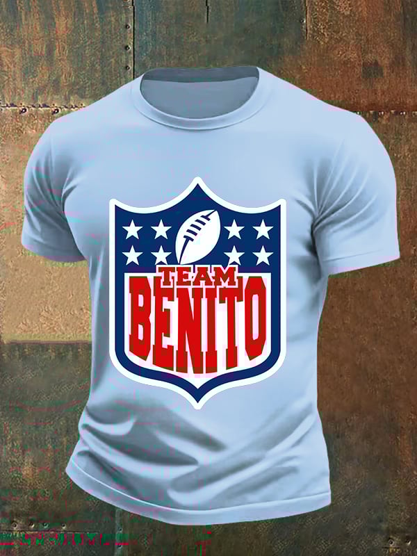 Men's Team Benito Puerto Rico Print Casual Tee
