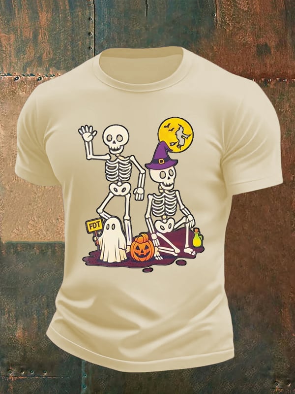 Men's Halloween Skeleton T-Shirt