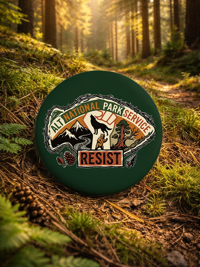 Alt NPS Resist Retro National Parks Buttons