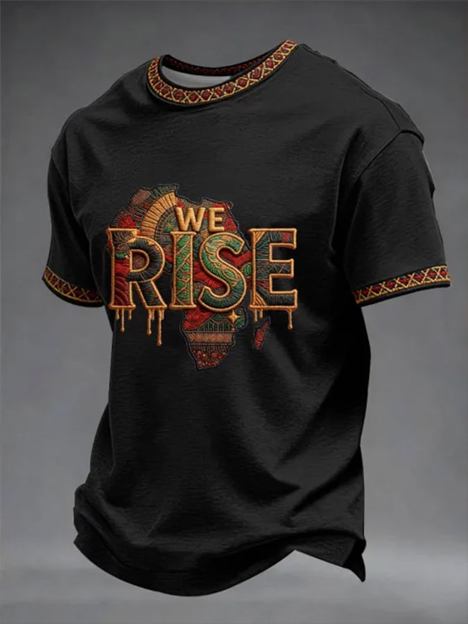 African We Rise Embroidered Polo Shirt