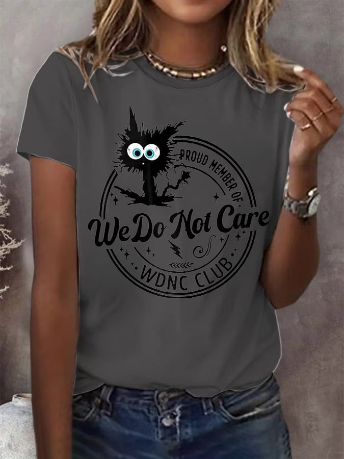 Retro Funny Proud Member Of WDNC Club Menopause Perimenopause Print T-Shirt