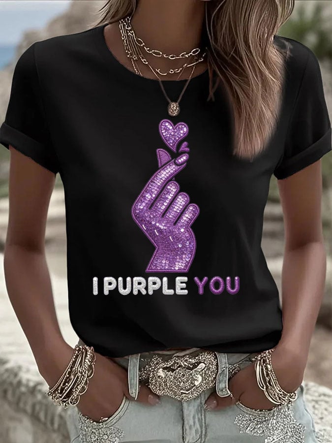 Women's K-pop Print Casual T-Shirt