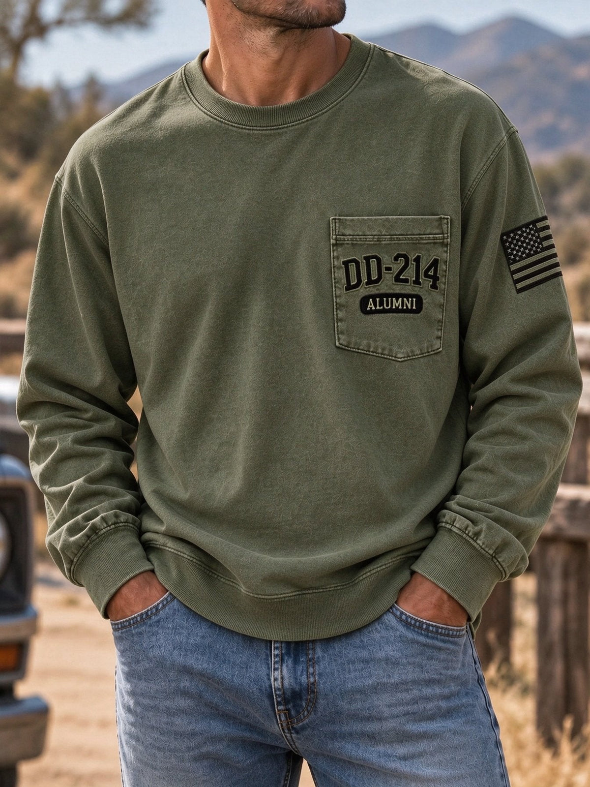 🎖️Men's Veteran DD-214 Print Sweatshirt