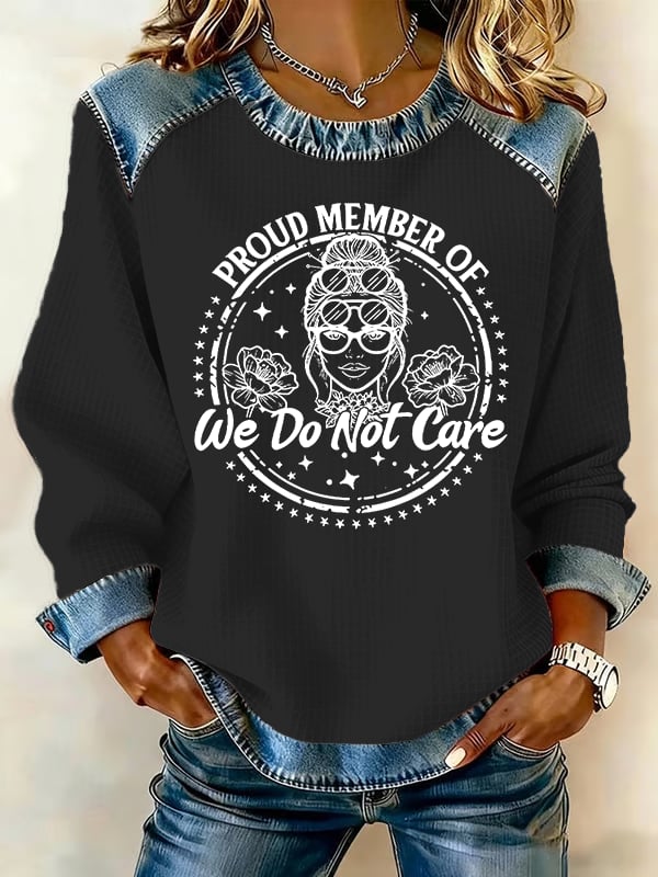 Women's Retro Funny Proud Member Of Club We Do Not Care Menopause Perimenopause Print Sweatshirt