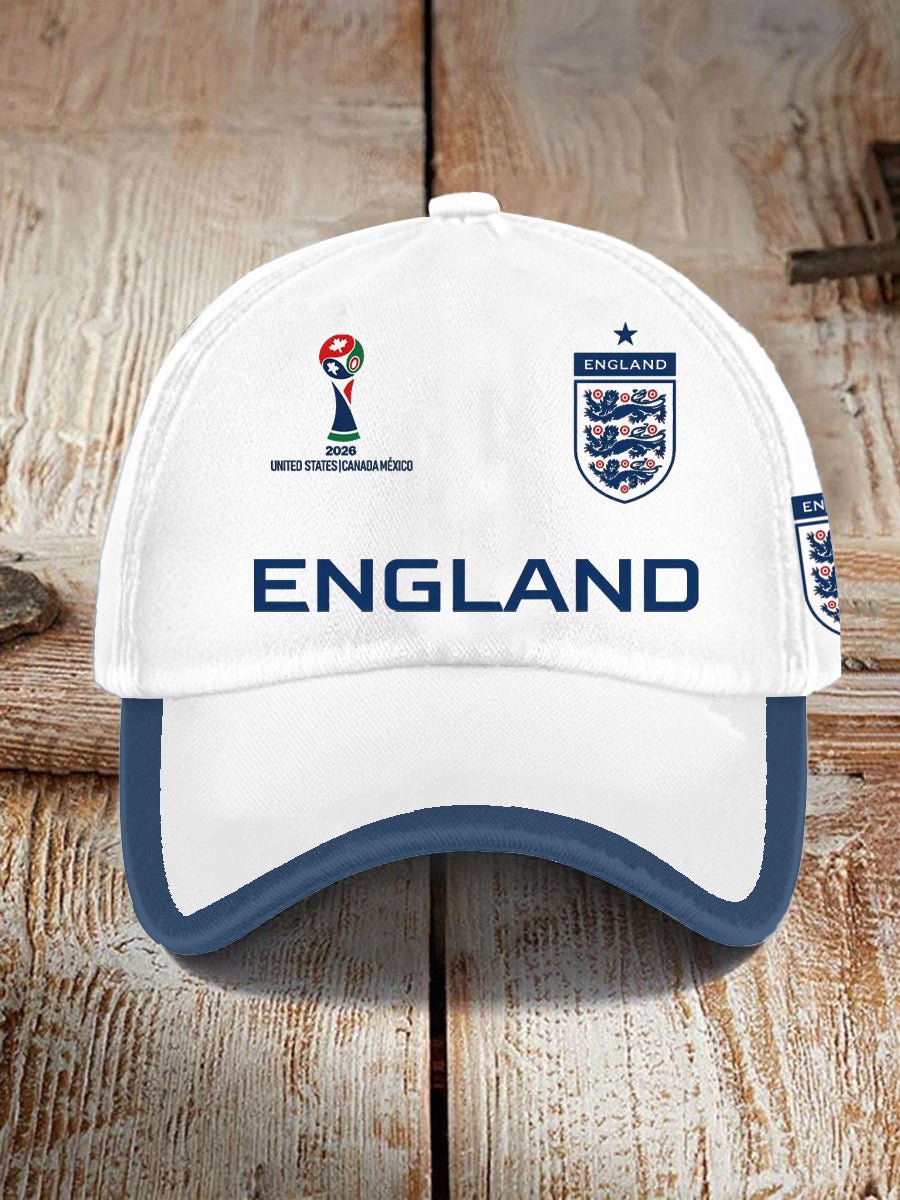Unisex UK Football Lover England 2026 Print Baseball Cap