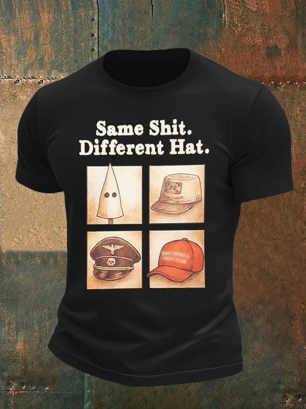 Men's Same Shit Different Hat Printed T-Shirt