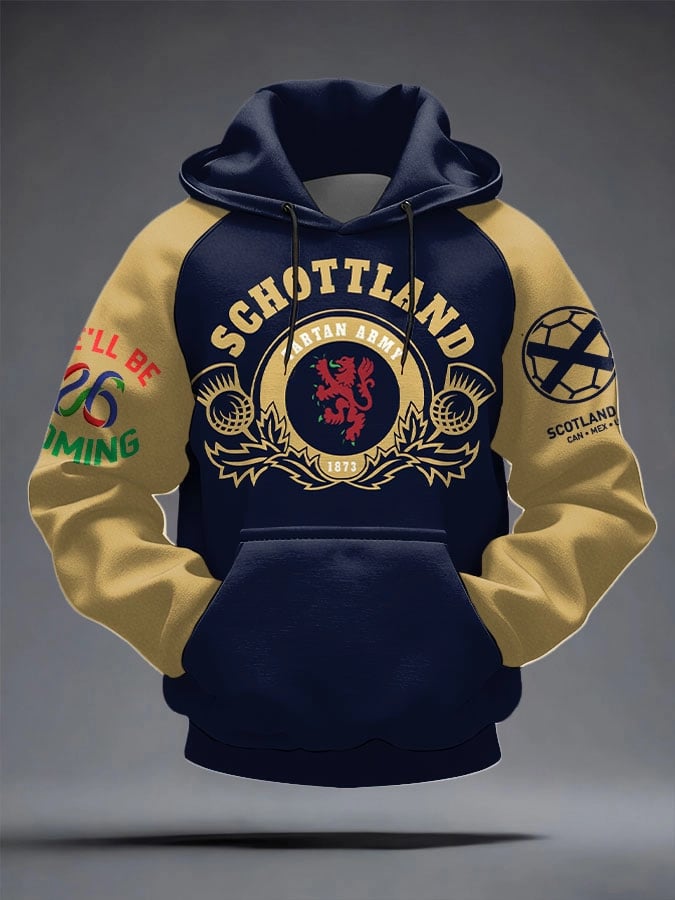 Unisex Scotland We'll Be Coming 2026 Football Lover Printed Hoodie