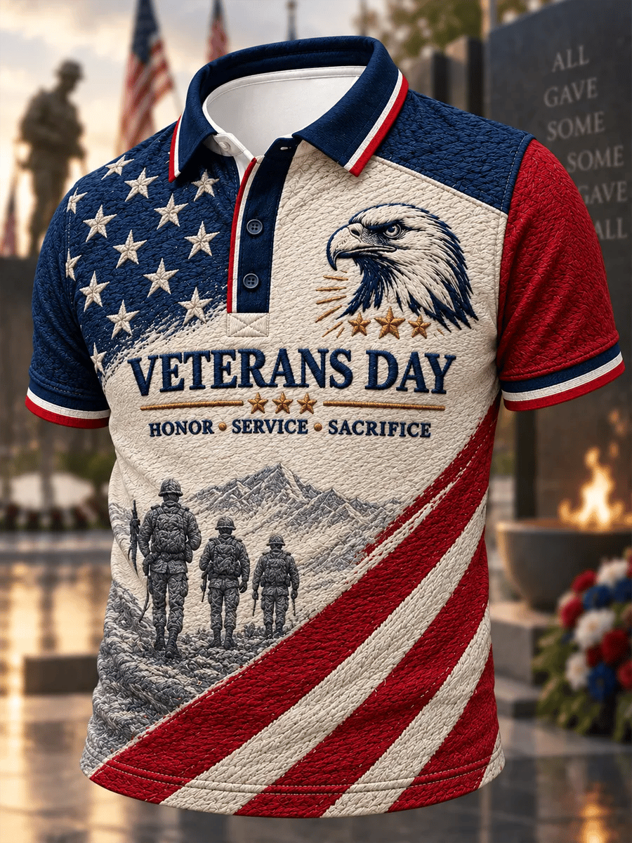 🎖️Men's Veterans Day Printed Waffle Top