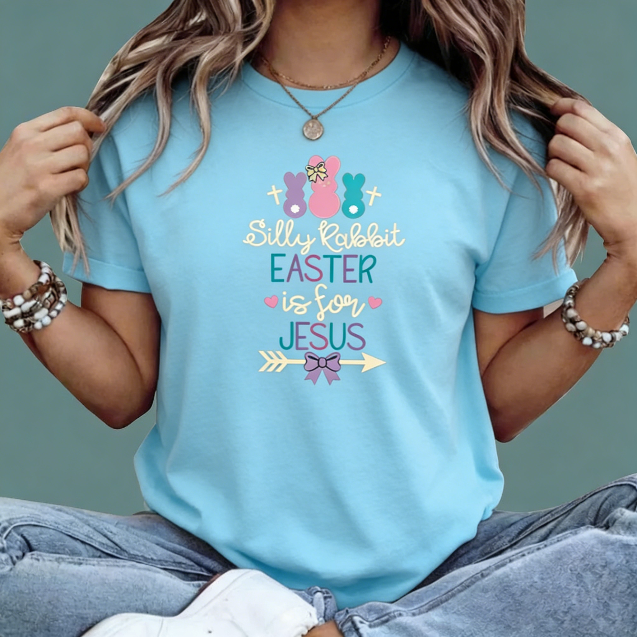 Women's Silly Rabbit Easter Is For Jesus T-Shirt