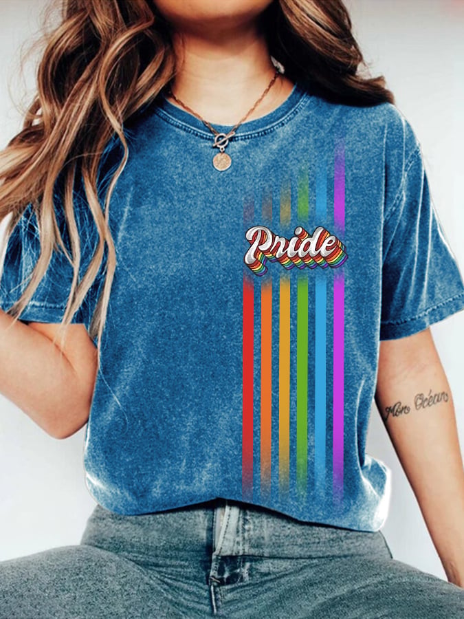Retro LGBT Pride Print T-Shirt