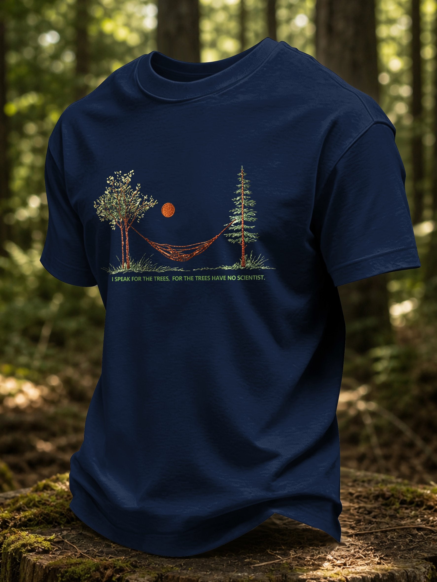 Men's I Speak For The Trees, For The Trees Have No Scientist Printed Casual T-Shirt