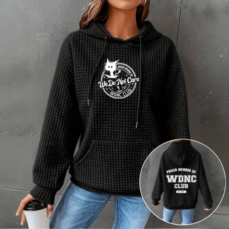 Women's Proud Members of the Club - Menopause & Perimenopause - Waffle Knit Hooded Sweatshirt