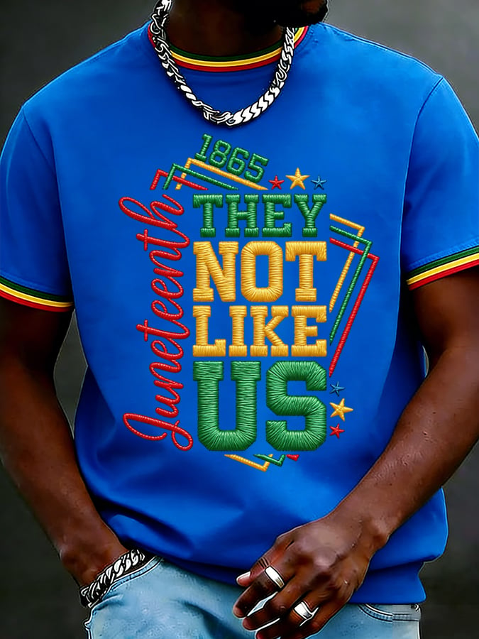 Men's Juneteenth They Not Like Us Printed Casual T-shirt