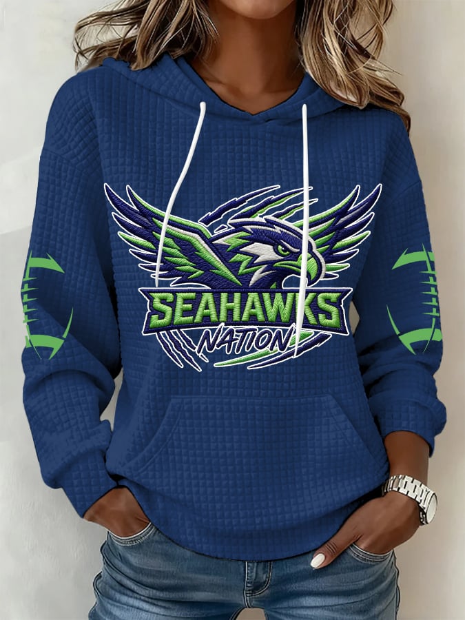 Women's Football Print Casual Sweatshirt