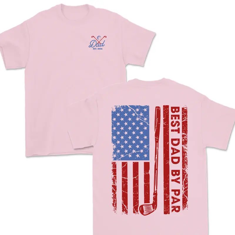 Unisex Best Dad Golf Patriotic Design T-shirt