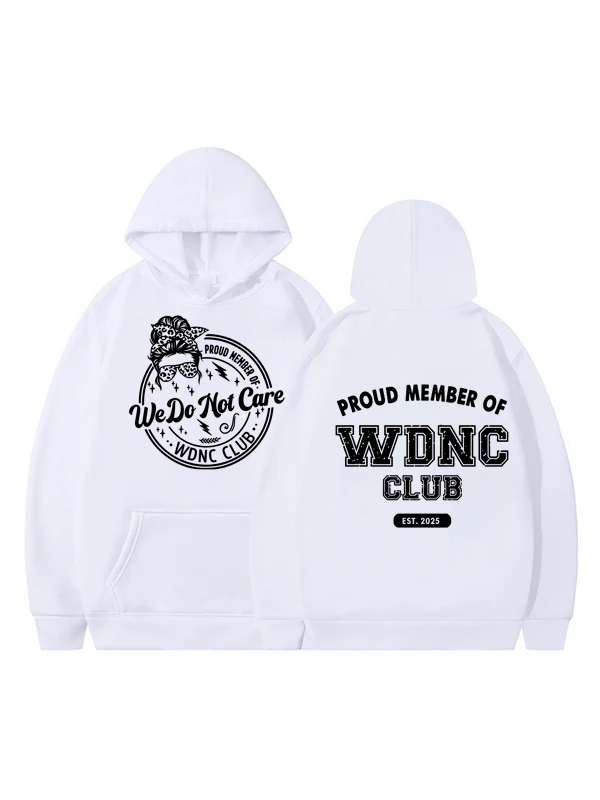 Women's Retro Fun We Don't Care About Menopause Perimenopause Printed Hooded Sweatshirt