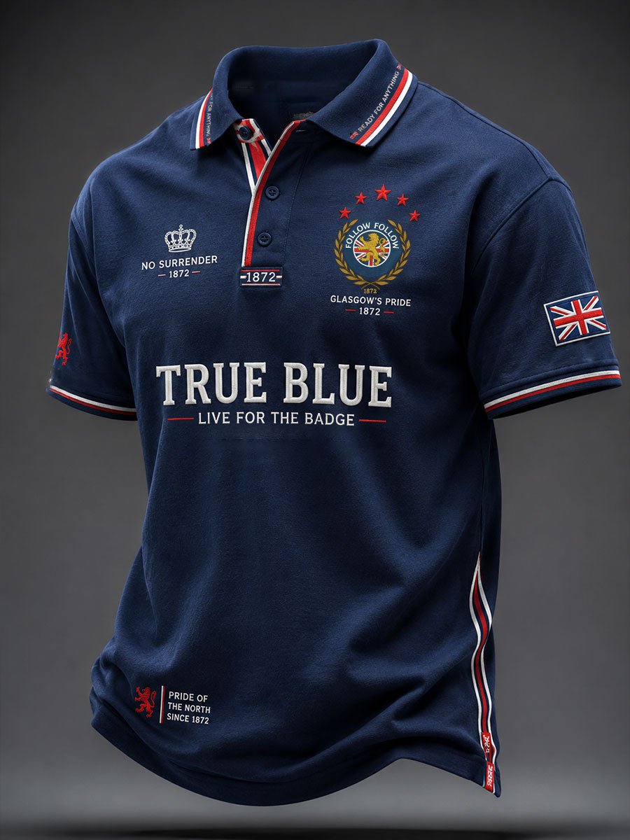 Men's Scottish Football Fans Print Casual Polo