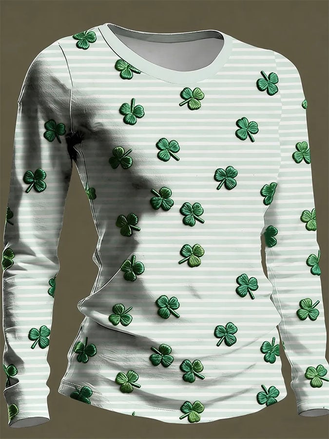 Women's Casual Print Long-Sleeve T-Shirt