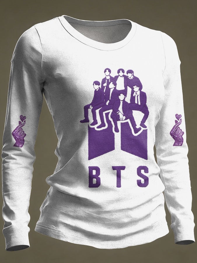 Women's K-pop Print T-Shirt