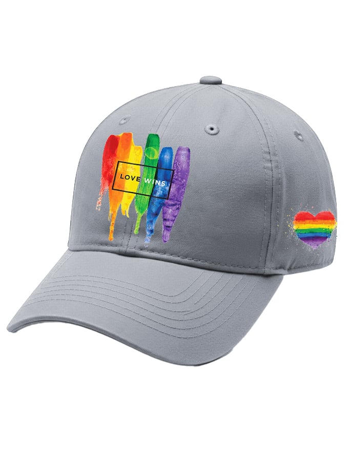 Unisex Retro LGBT Love Wins Print Baseball Cap