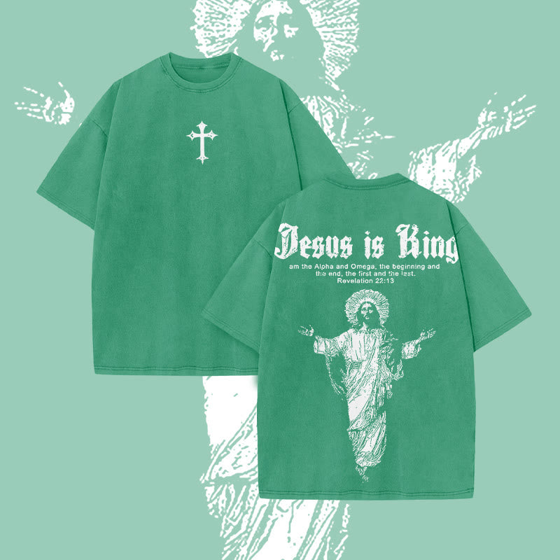 Jesus Is King Vintage Washed Unisex T-Shirt