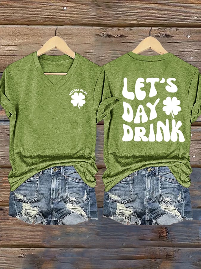 Women's Saint Patrick's Day Print Short-sleeved T-shirt