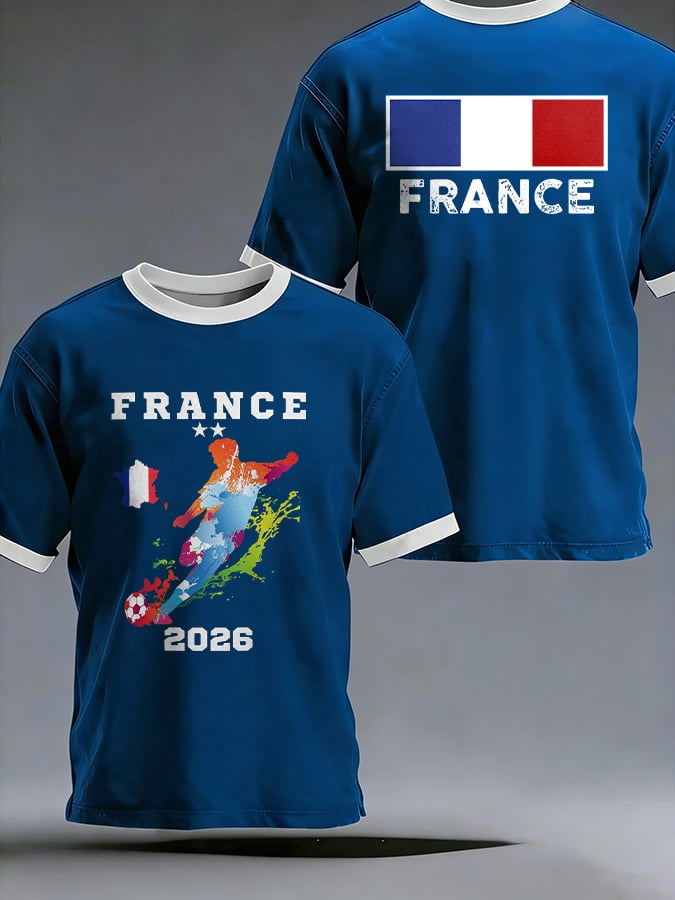 Men's Soccer Print Short Sleeve T-shirt