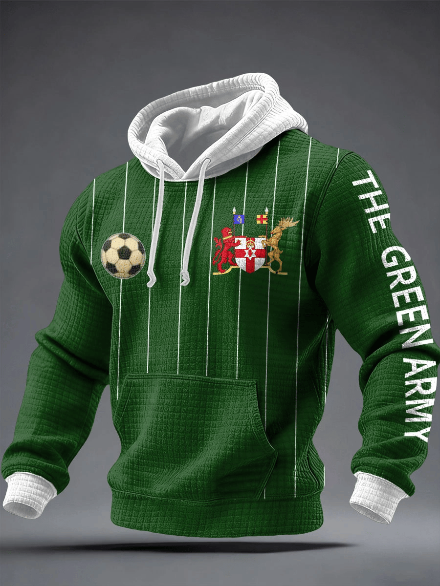Men's Ireland Football Lover 2026 Printed Casual Hoodie