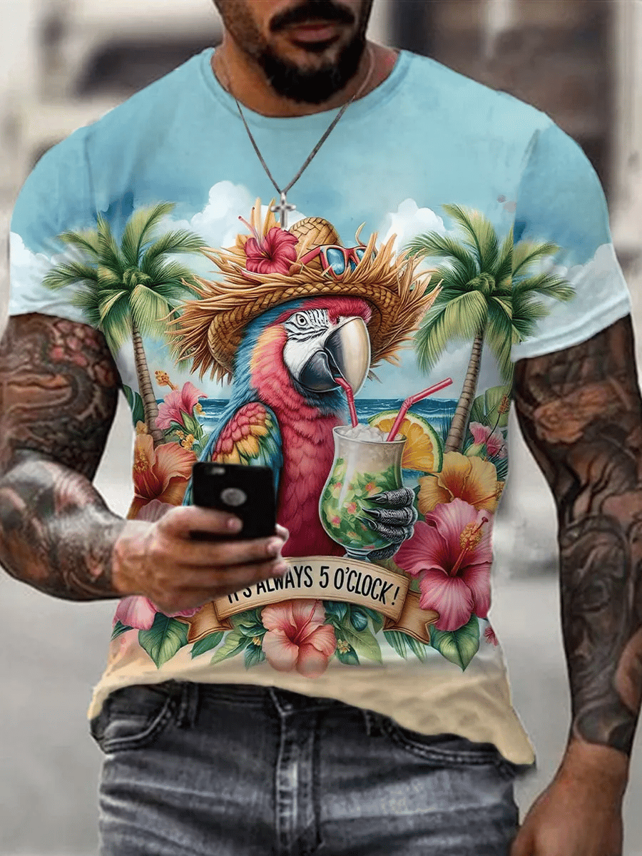 Men's Music Print T-shirt