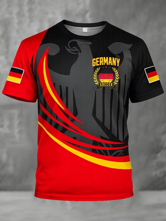 Men's Germany Soccer Print T-Shirt