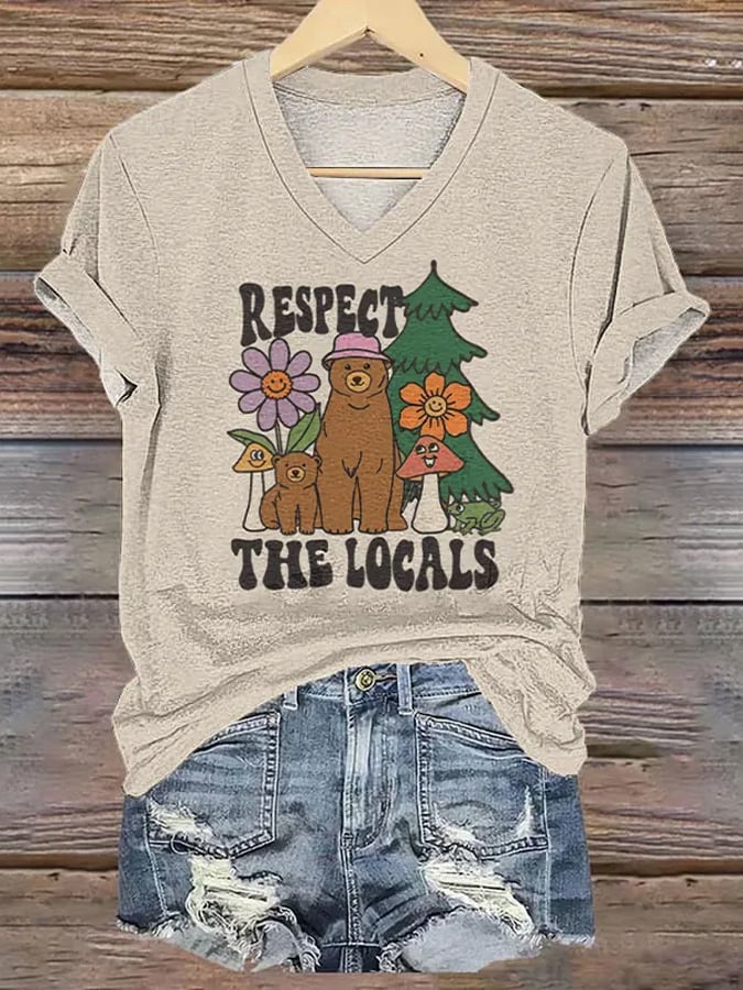 Women's National Parks Print V-Neck T-Shirt